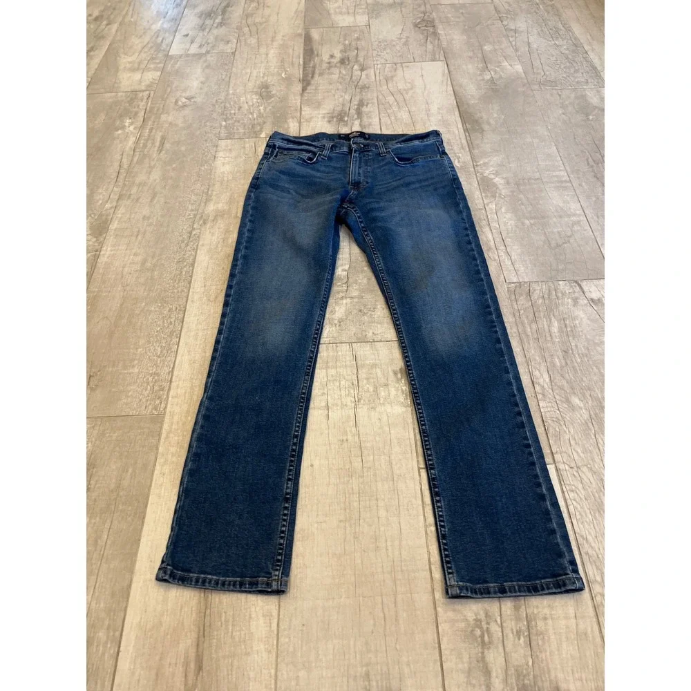 Hollister Epic Flex Slim Straight Jeans Mens 31x32 Medium Wash Blue Denim